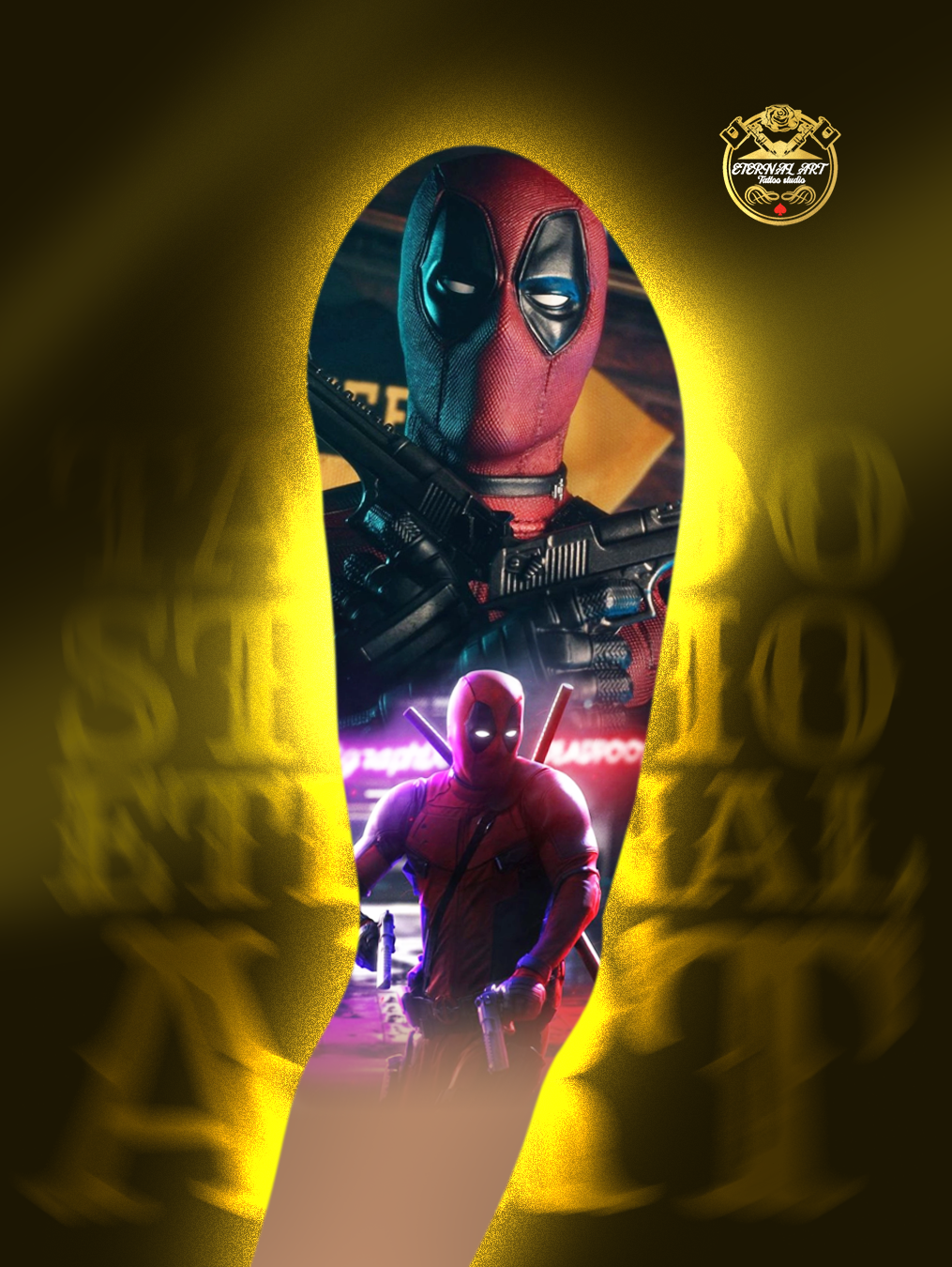 Tattoo skica DeadPool  - Originalni dizajn Eternal Art Lešnica